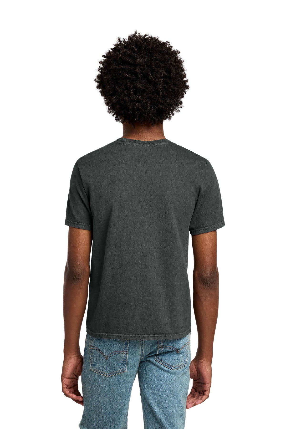 Port & Co Youth Beach Wash Garment-Dyed Tee - Coal