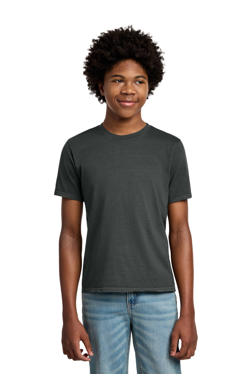 Port & Co Youth Beach Wash Garment-Dyed Tee - Coal