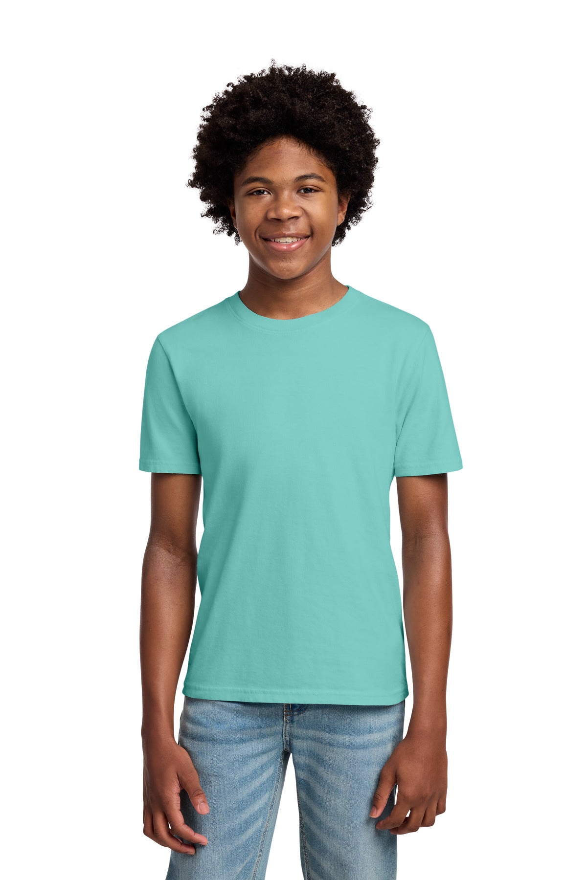 Port & Co Youth Beach Wash Garment-Dyed Tee - Cool Mint