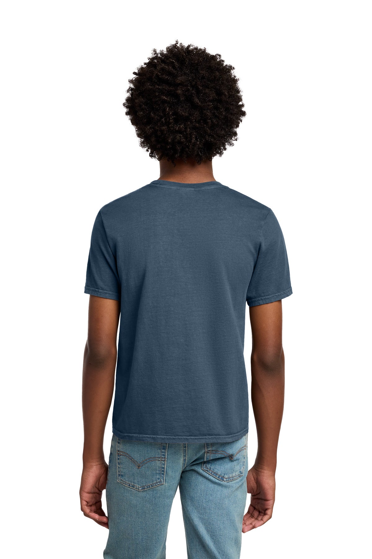 Port & Co Youth Beach Wash Garment-Dyed Tee - Denim Blue