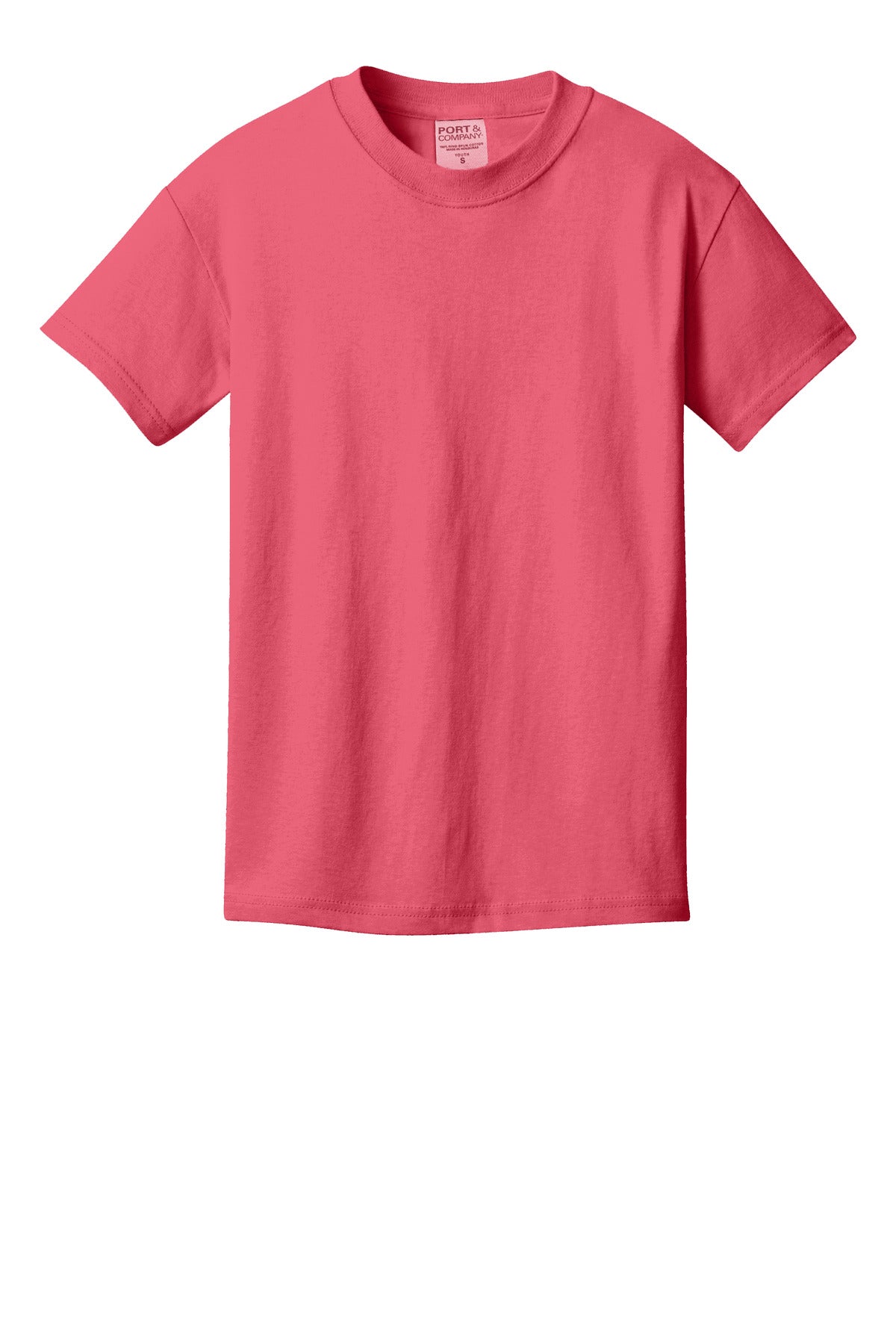 Port & Co Youth Beach Wash Garment-Dyed Tee - Fruit Punch