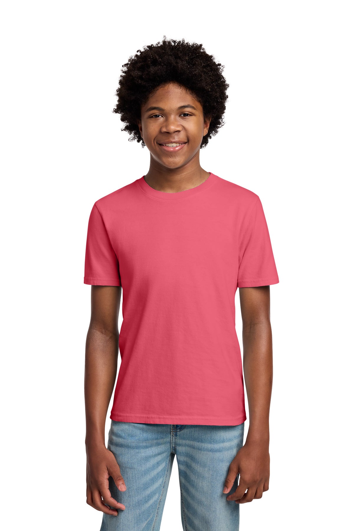 Port & Co Youth Beach Wash Garment-Dyed Tee - Fruit Punch