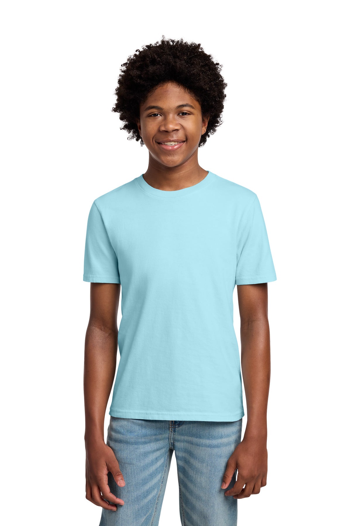 Port & Co Youth Beach Wash Garment-Dyed Tee - Glacier