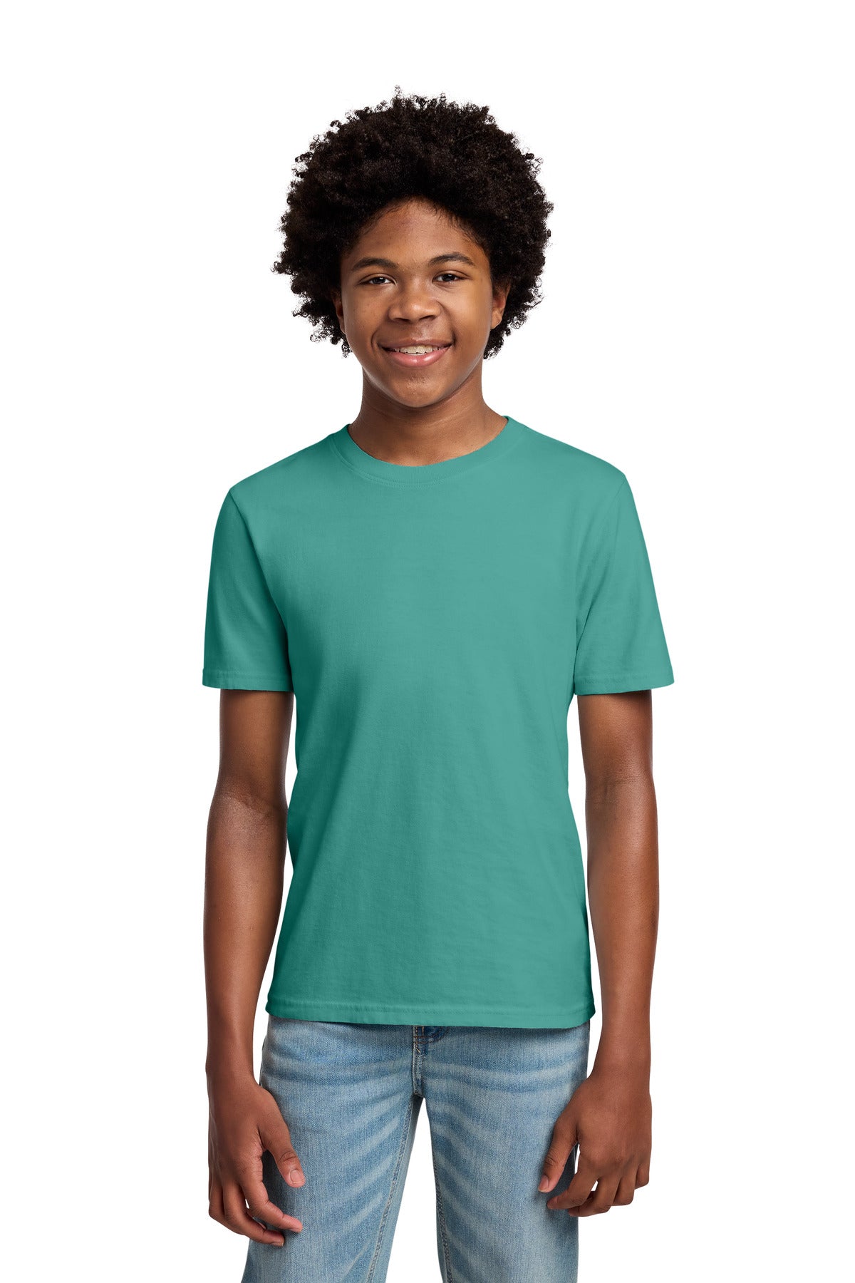 Port & Co Youth Beach Wash Garment-Dyed Tee - Peacock