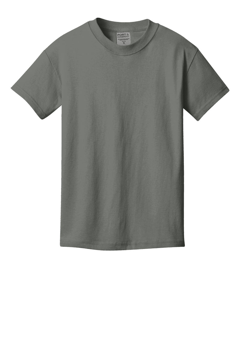 Port & Co Youth Beach Wash Garment-Dyed Tee - Pewter