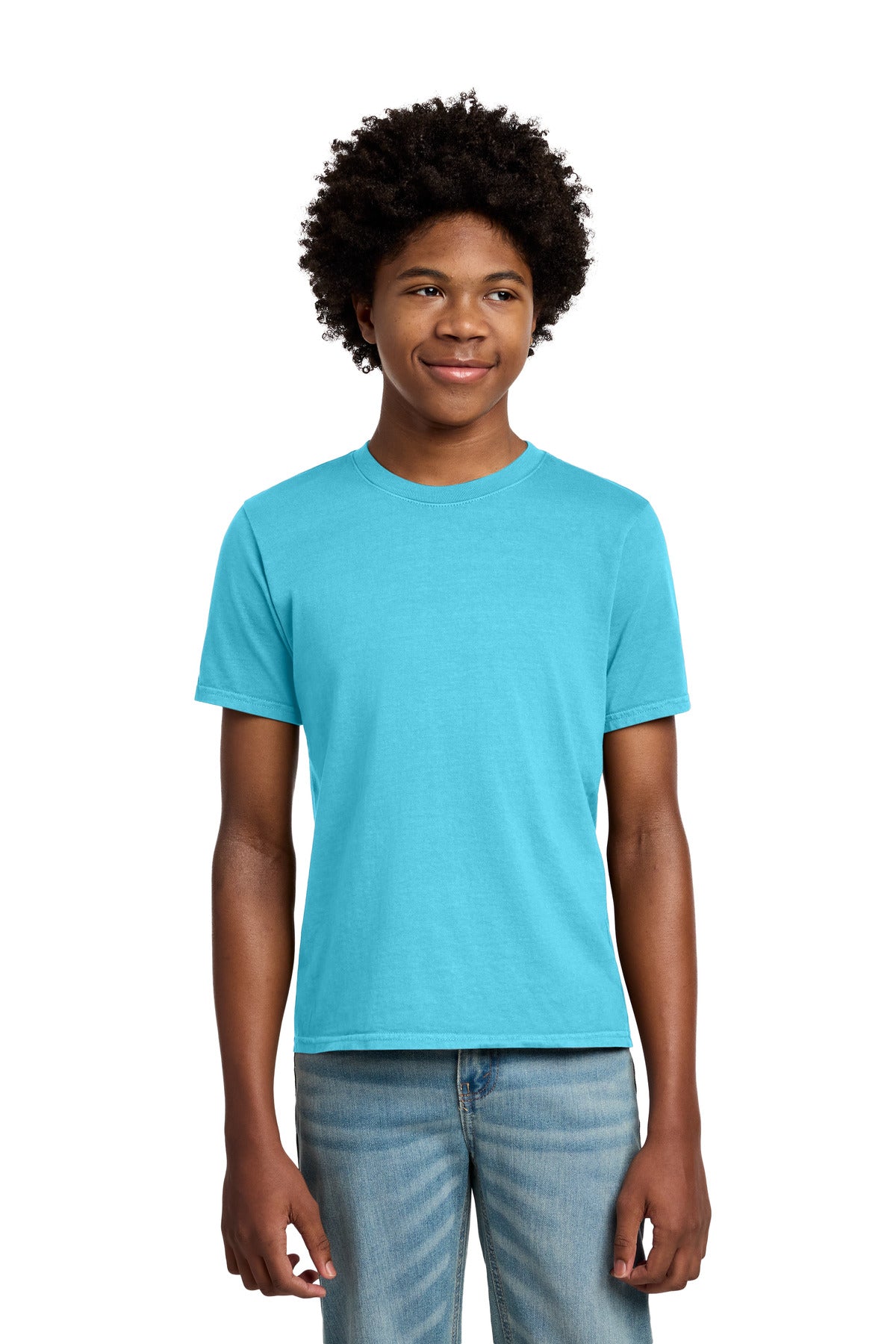 Port & Co Youth Beach Wash Garment-Dyed Tee - Tidal Wave