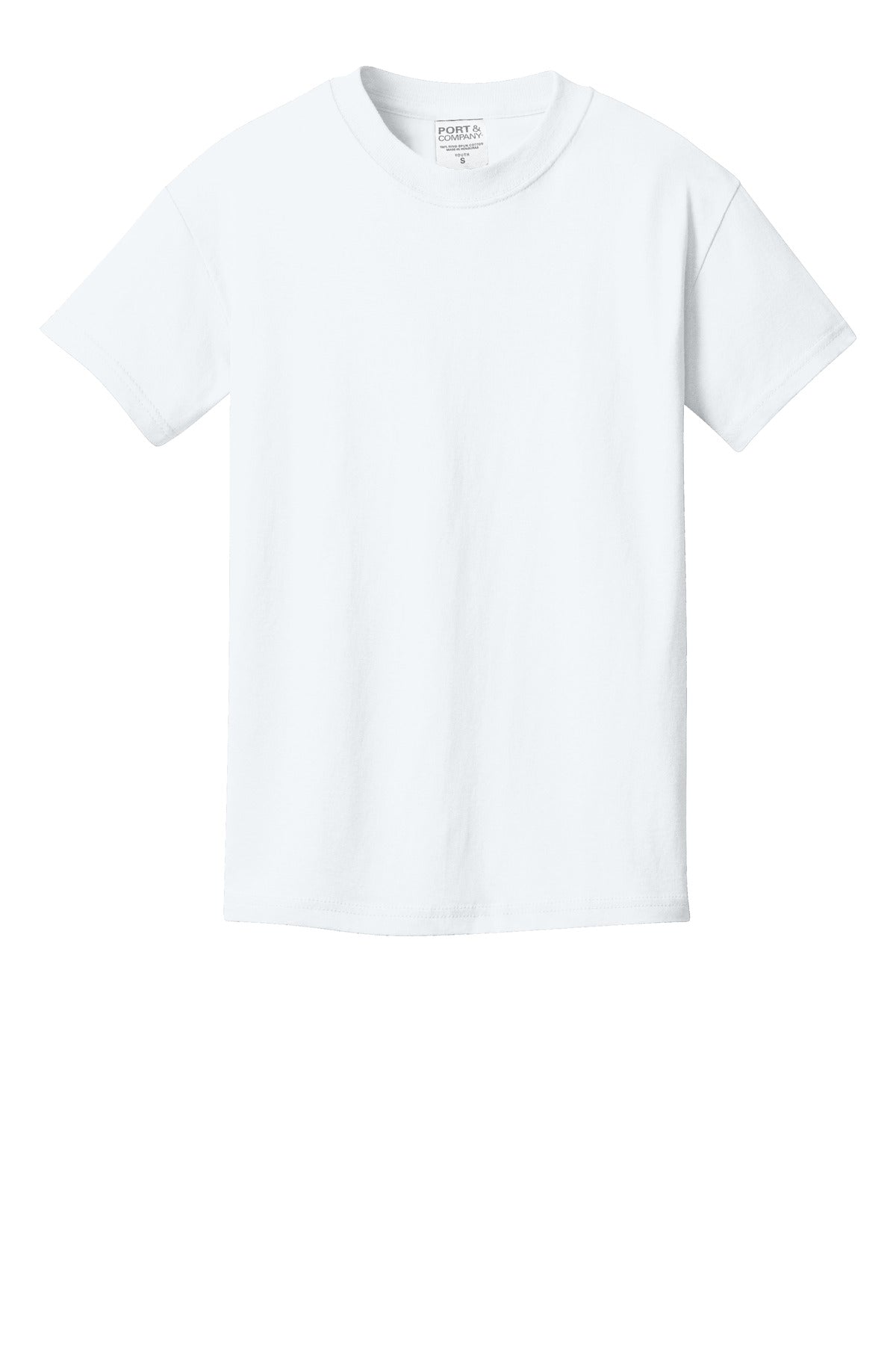 Port & Co Youth Beach Wash Garment-Dyed Tee - White