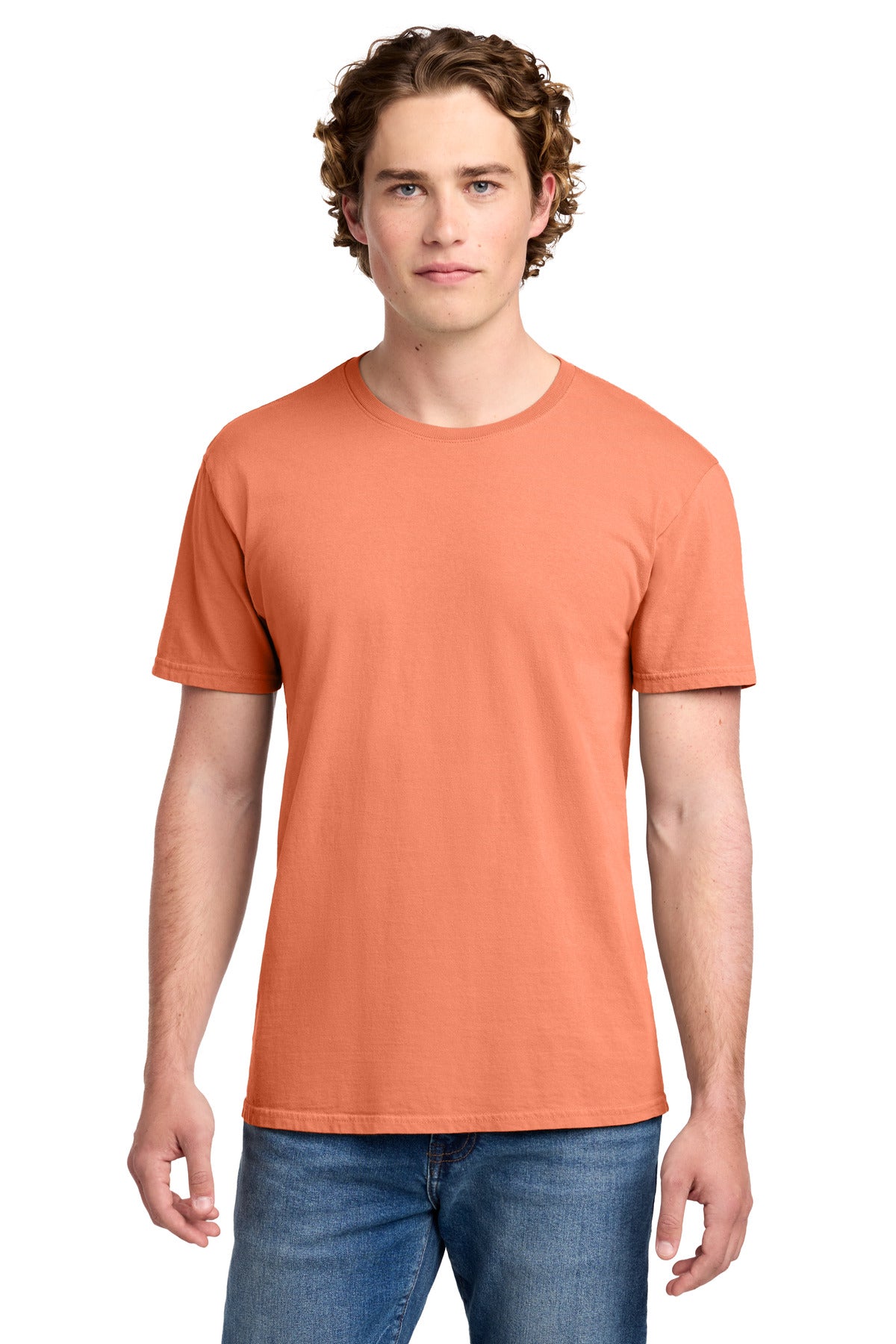 Port & Co Beach Wash Garment-Dyed Tee - Cantaloupe