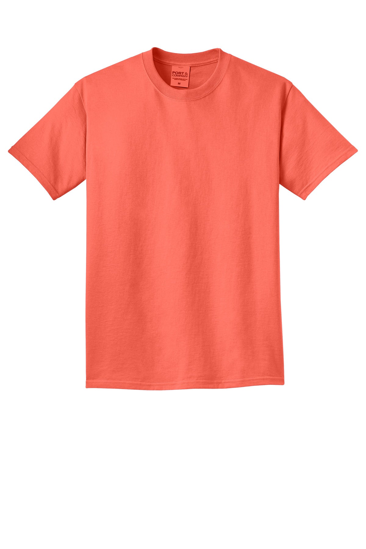 Port & Co Beach Wash Garment-Dyed Tee - Neon Coral