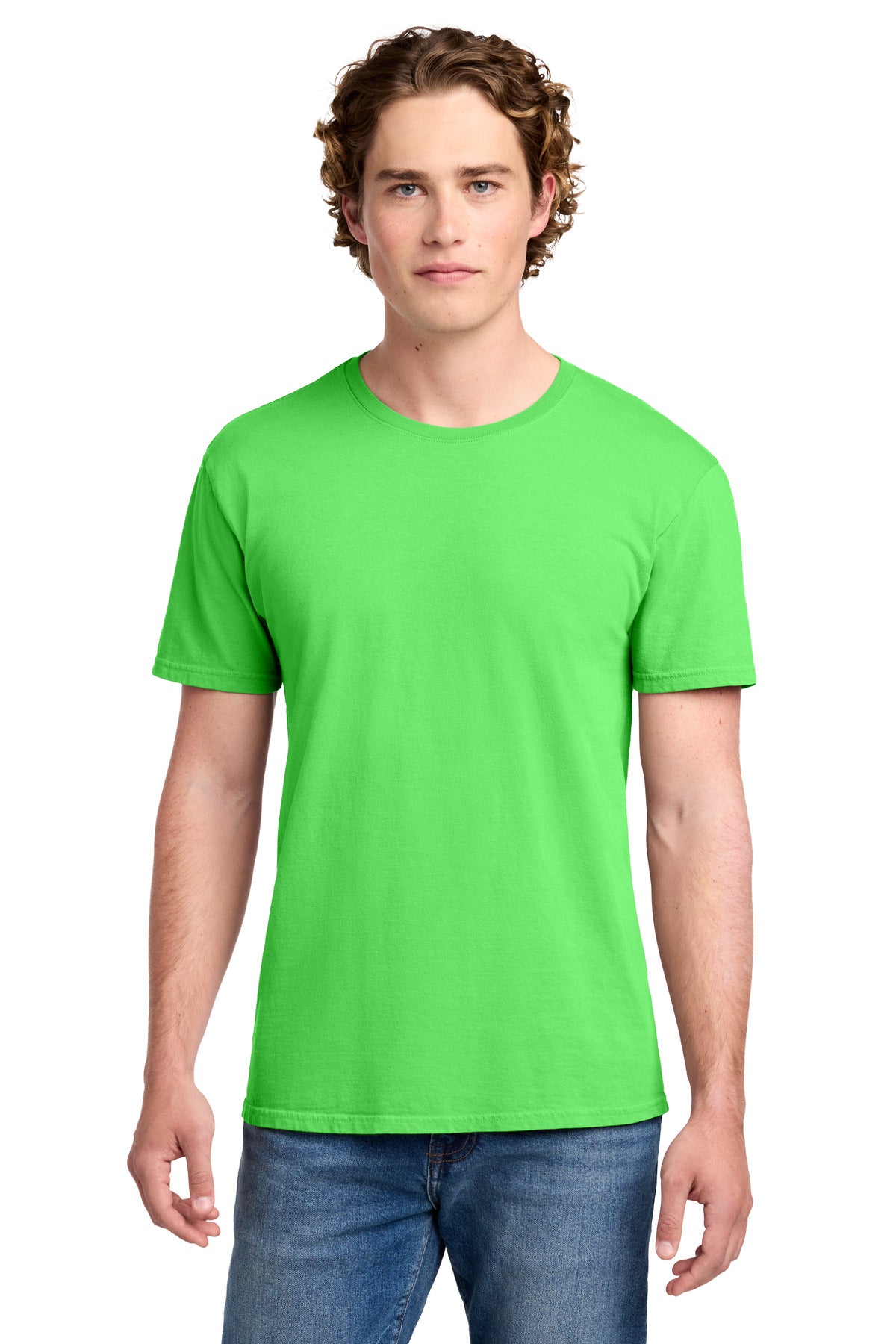 Port & Co Beach Wash Garment-Dyed Tee - Neon Green