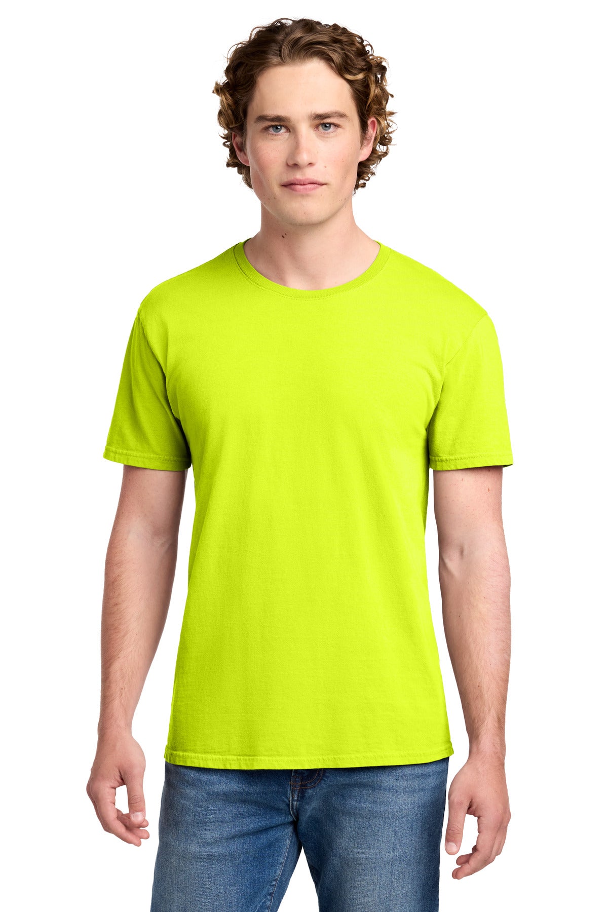 Port & Co Beach Wash Garment-Dyed Tee - Neon Yellow