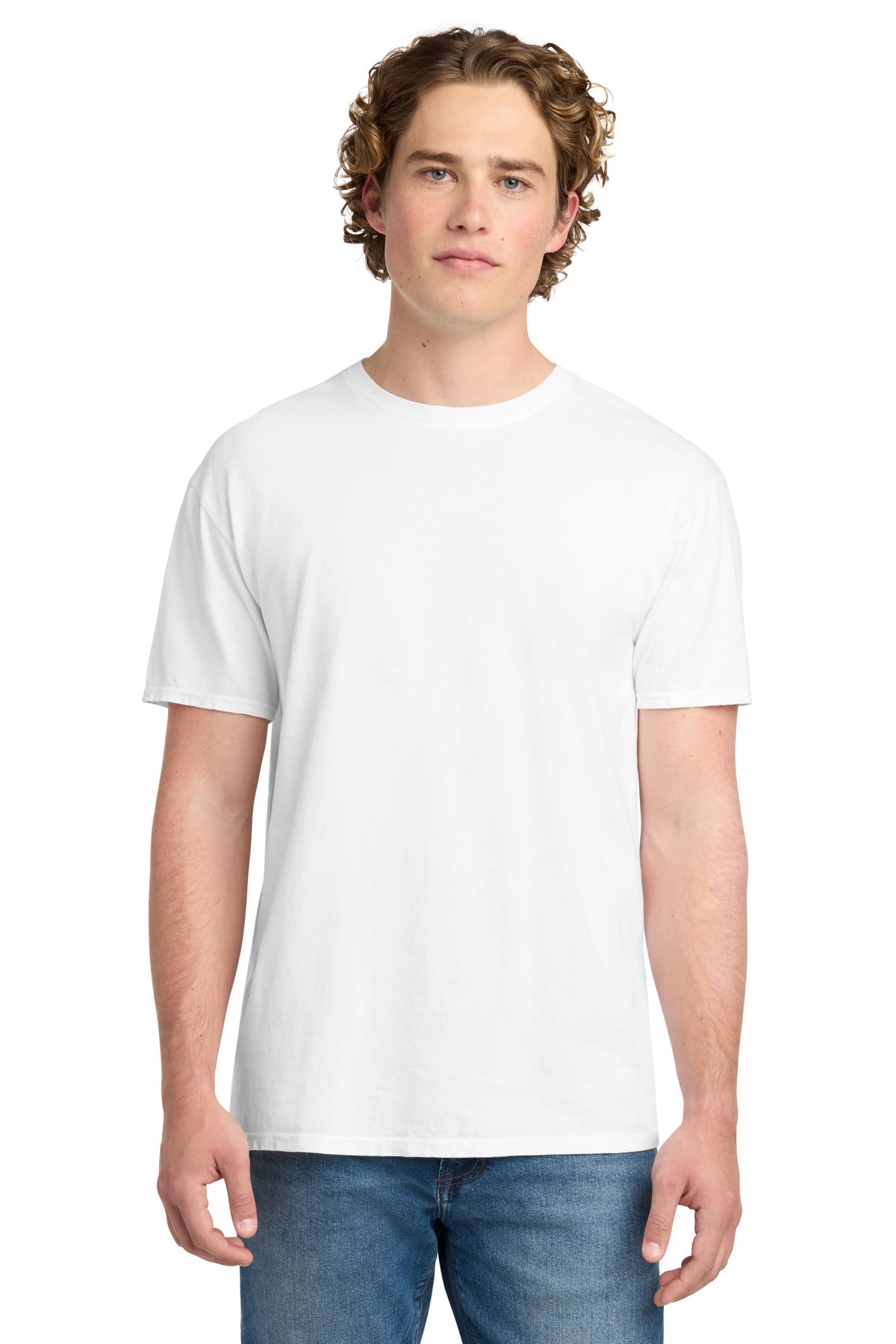 Port & Co Beach Wash Garment-Dyed Tee - White