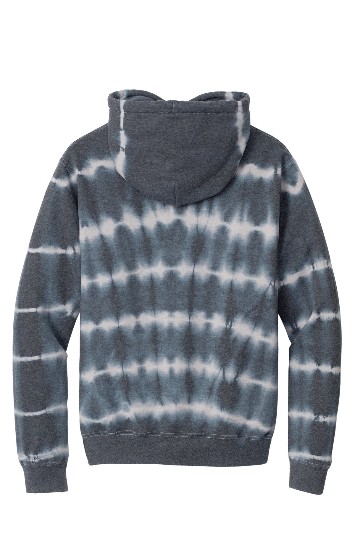 Port & Co Allover Stripe Tie-Dye Fleece - Graphite/ Light Grey