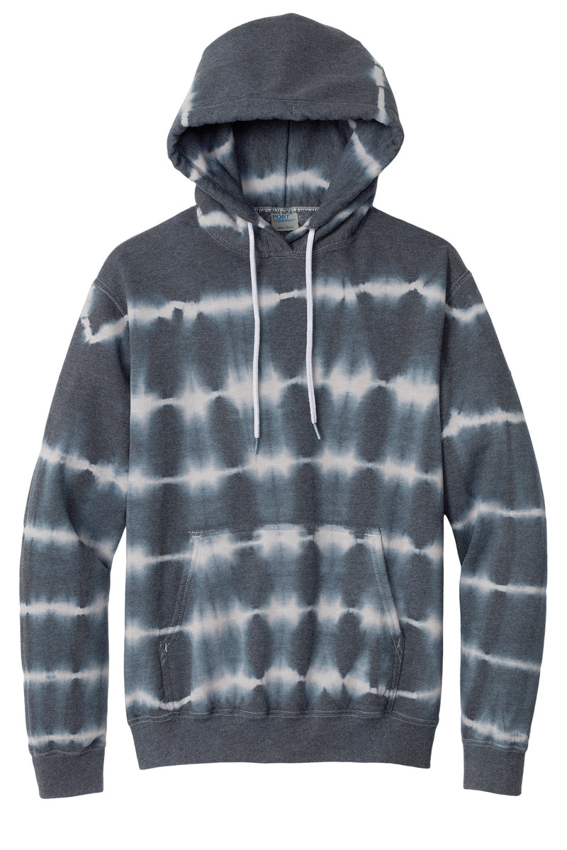 Port & Co Allover Stripe Tie-Dye Fleece - Graphite/ Light Grey