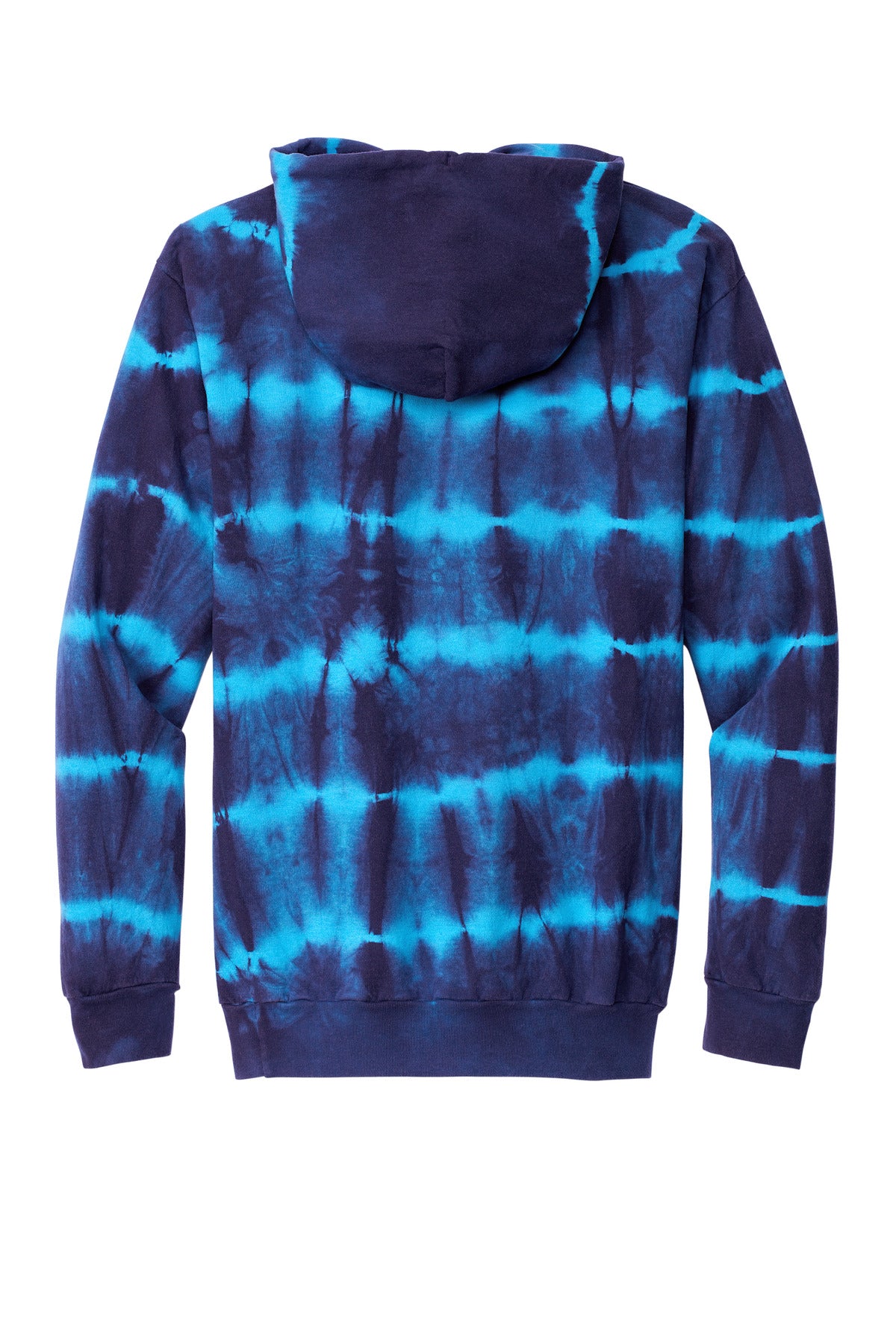 Port & Co Allover Stripe Tie-Dye Fleece - Turquoise/ Team Navy