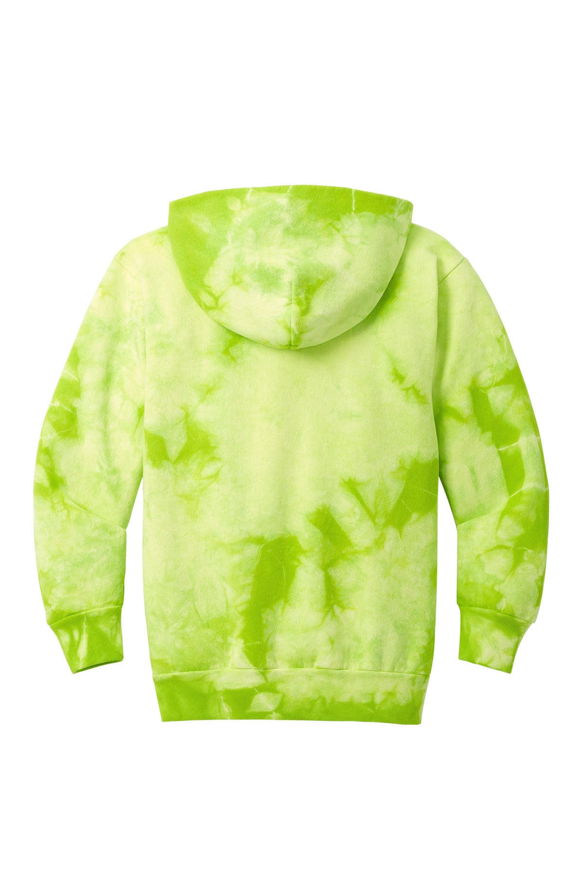 Port & Co Youth Crystal Tie-Dye Pullover Hoodie - Lemon Lime