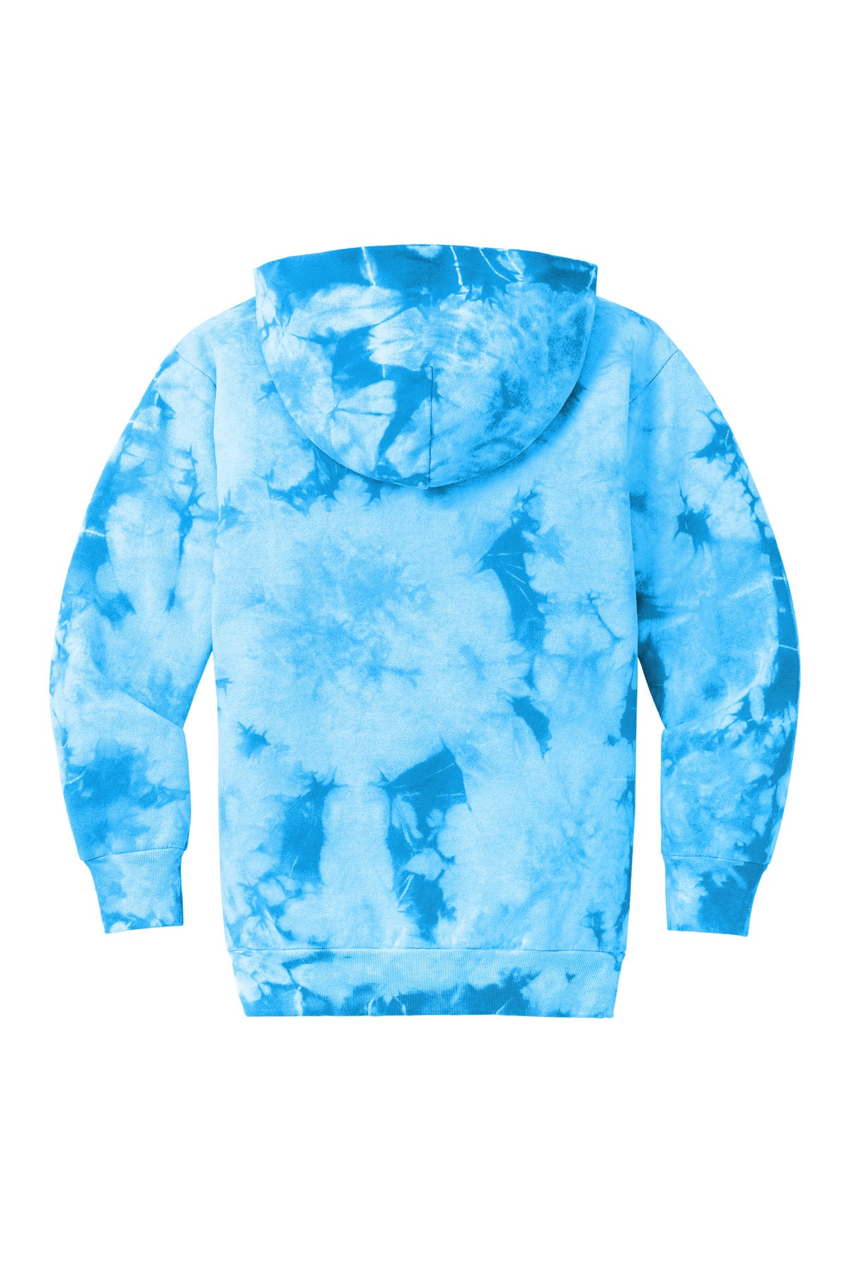 Port & Co Youth Crystal Tie-Dye Pullover Hoodie - Sky Blue