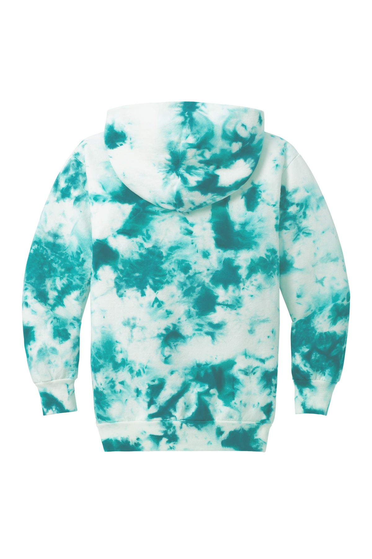 Port & Co Youth Crystal Tie-Dye Pullover Hoodie - Teal