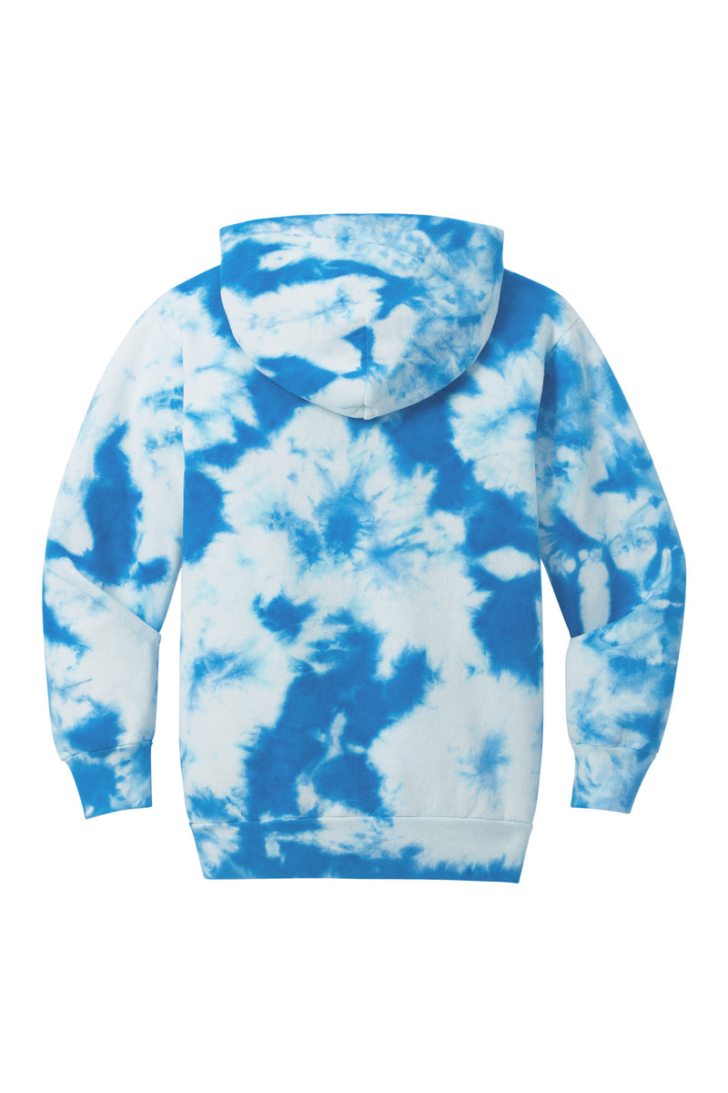Port & Co Youth Crystal Tie-Dye Pullover Hoodie - True Royal