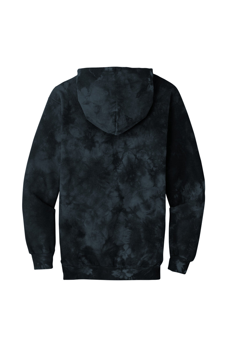 Port & Co Crystal Tie-Dye Pullover Hoodie - Black