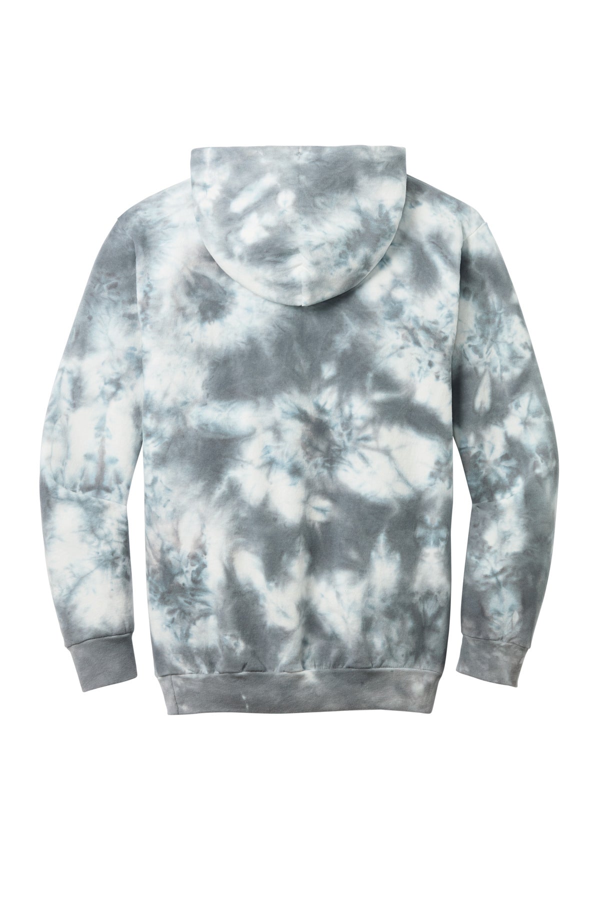 Port & Co Crystal Tie-Dye Pullover Hoodie - Grey