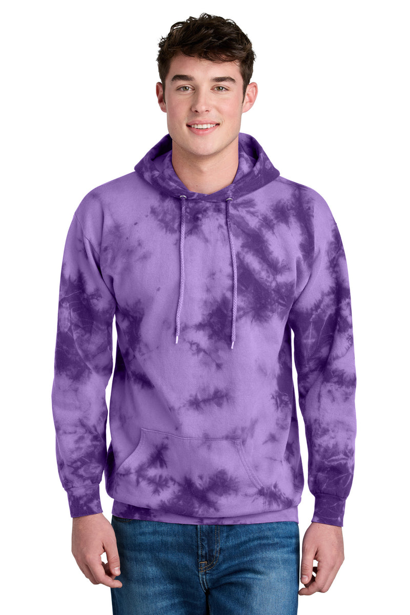 Port & Co Crystal Tie-Dye Pullover Hoodie - Purple