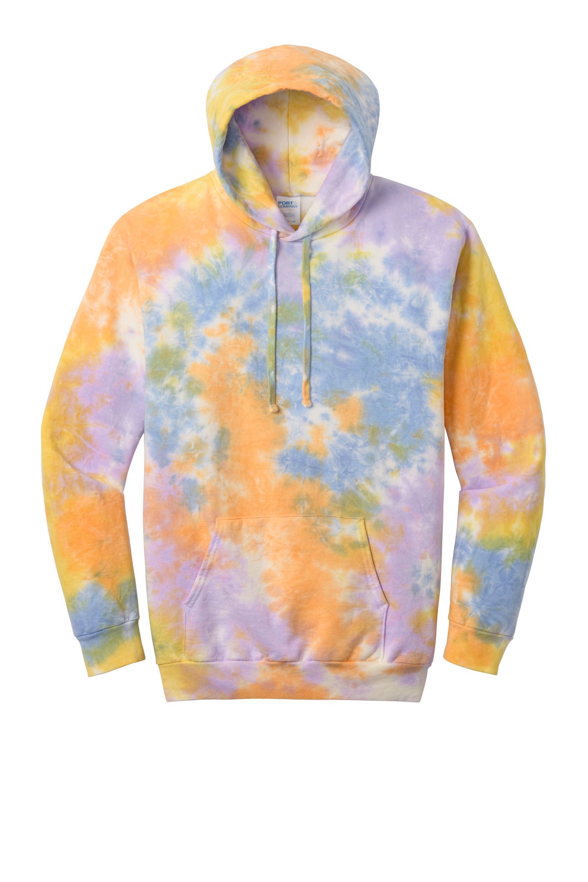 Port & Co Crystal Tie-Dye Pullover Hoodie - Sherbet Colorburst