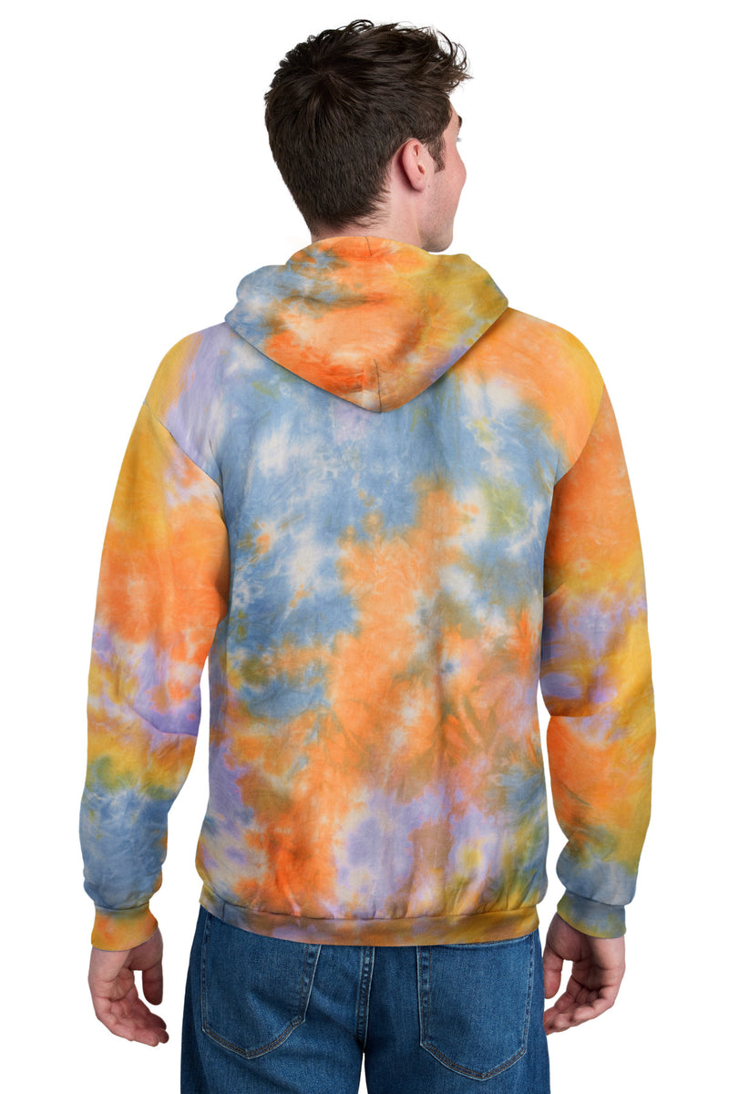 Port & Co Crystal Tie-Dye Pullover Hoodie - Sherbet Colorburst