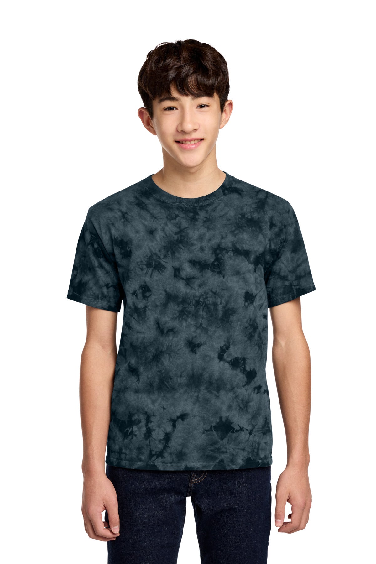 Port & Co Youth Crystal Tie-Dye Tee - Black