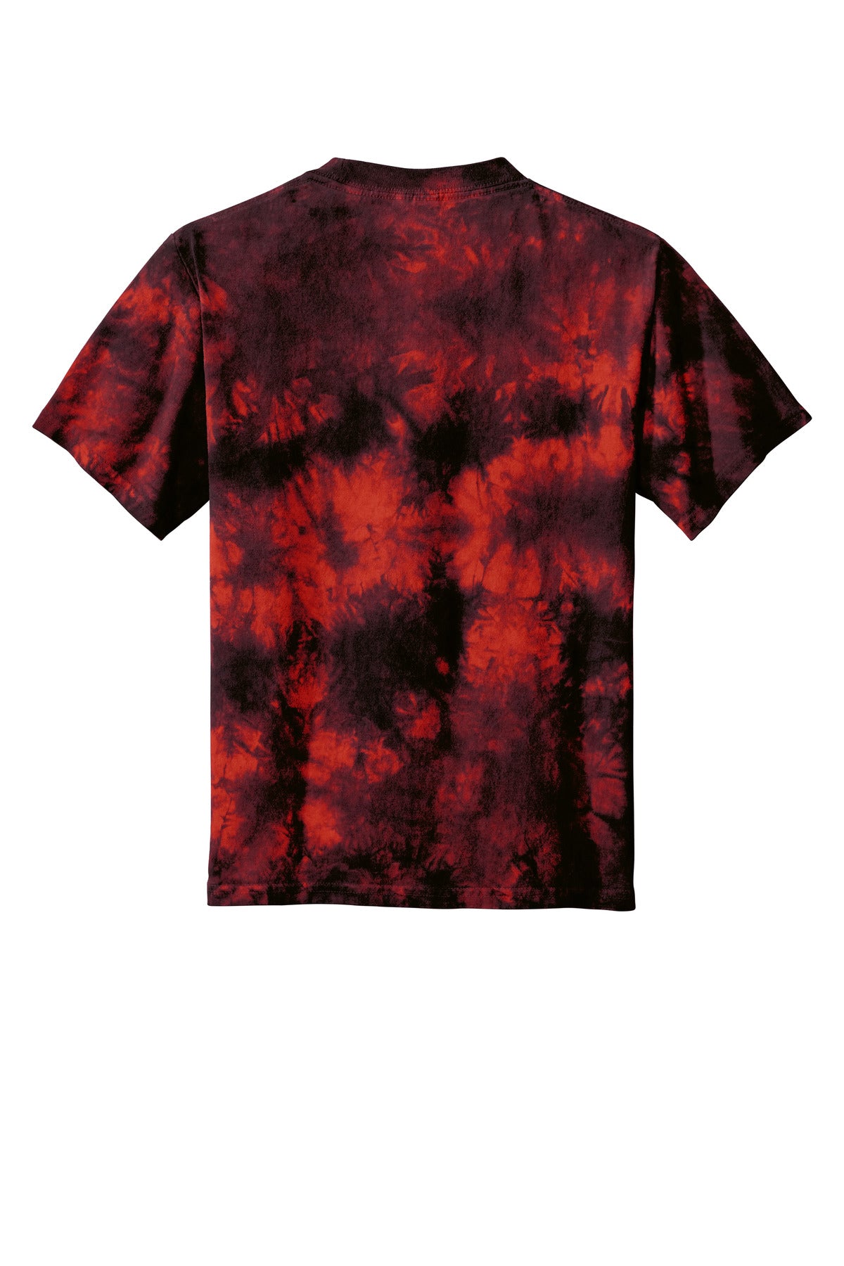 Port & Co Youth Crystal Tie-Dye Tee - Black/ Red