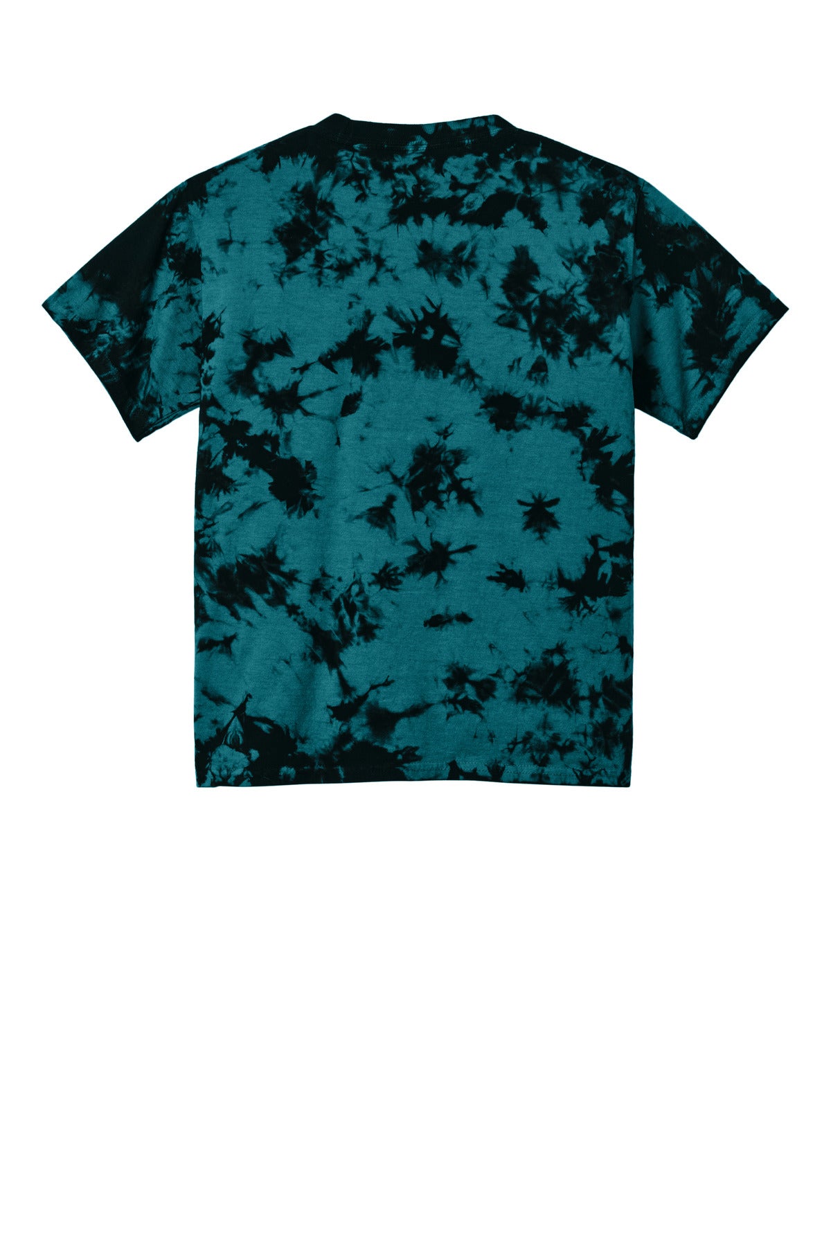 Port & Co Youth Crystal Tie-Dye Tee - Black/ Teal
