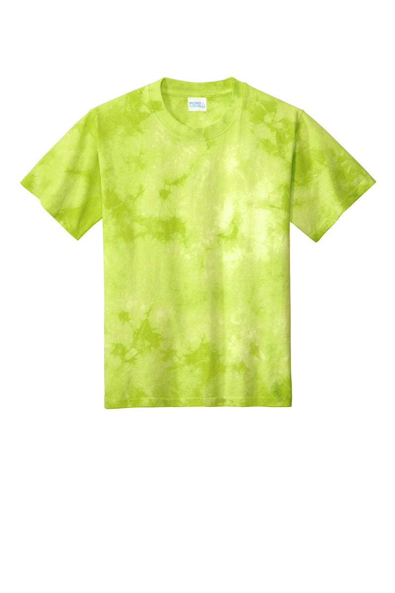 Port & Co Youth Crystal Tie-Dye Tee - Lemon Lime