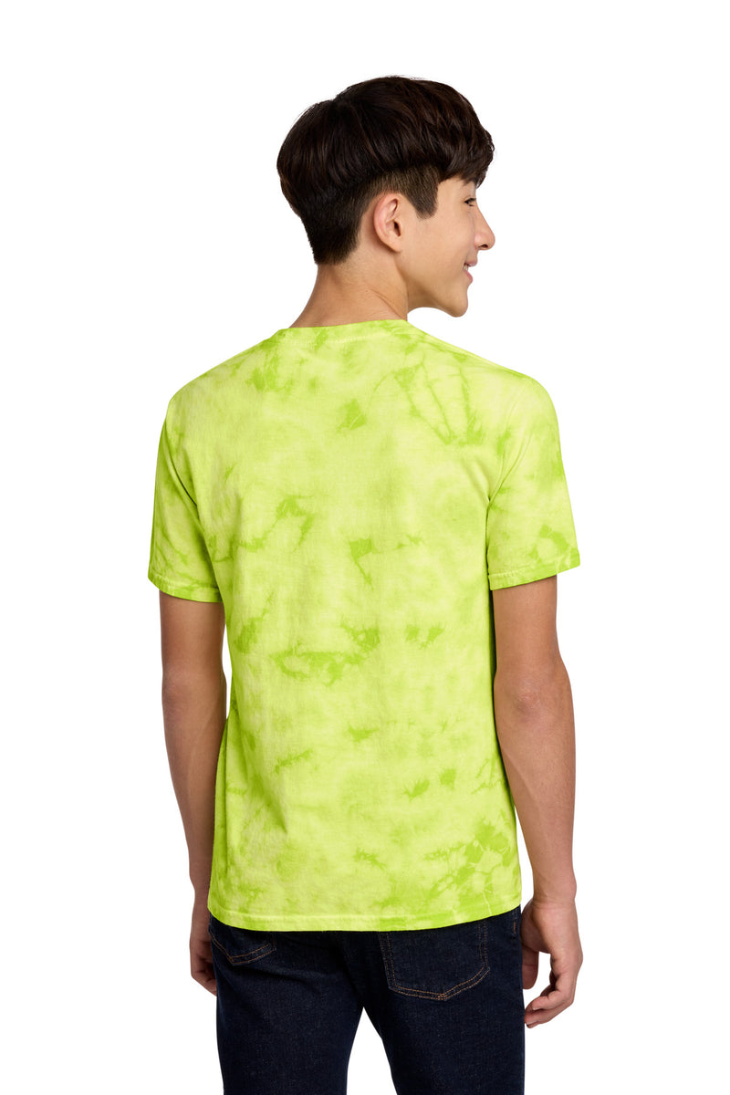 Port & Co Youth Crystal Tie-Dye Tee - Lemon Lime