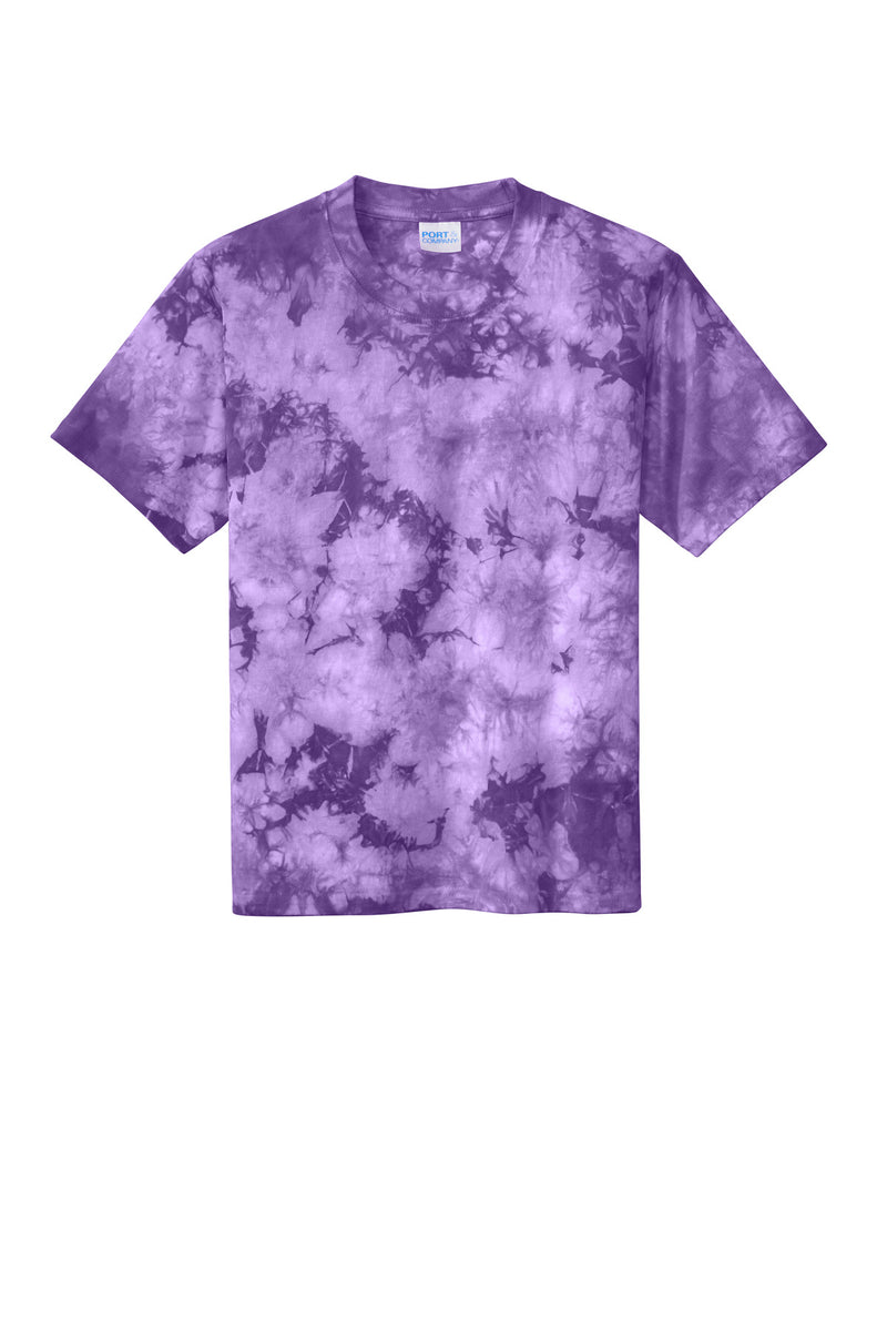 Port & Co Youth Crystal Tie-Dye Tee - Purple