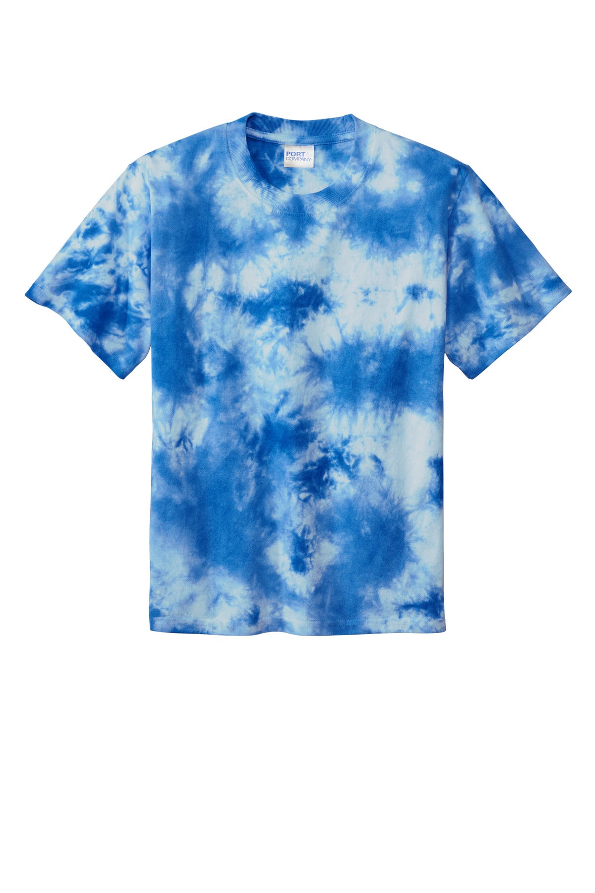 Port & Co Youth Crystal Tie-Dye Tee - True Royal