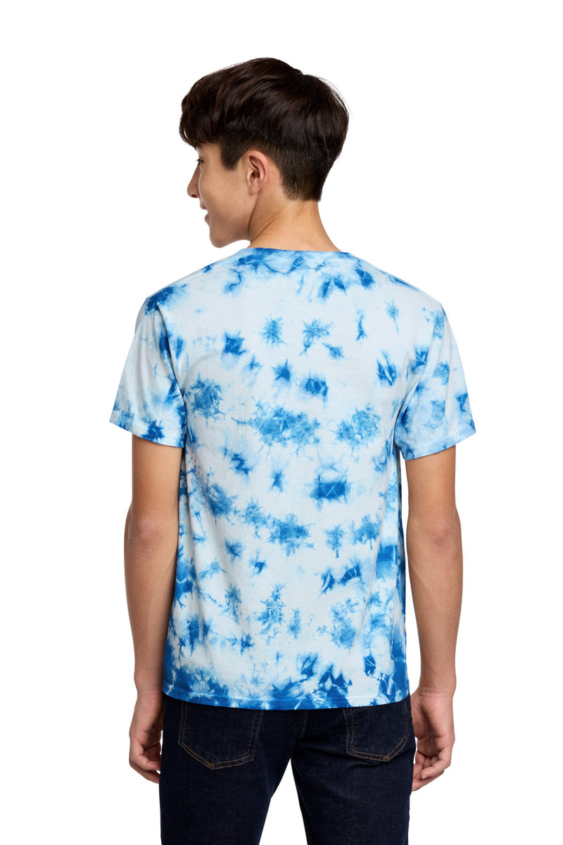 Port & Co Youth Crystal Tie-Dye Tee - True Royal