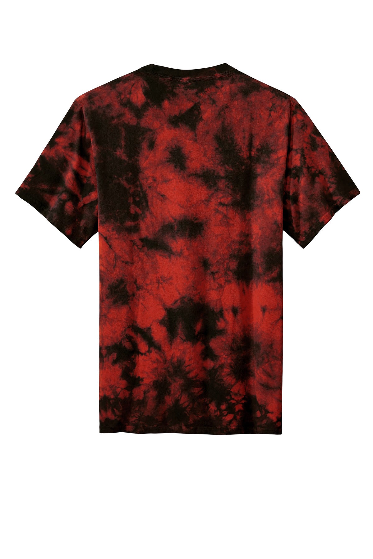 Port & Co Crystal Tie-Dye Tee - Black/ Red