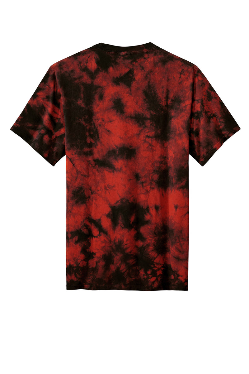 Port & Co Crystal Tie-Dye Tee - Black/ Red