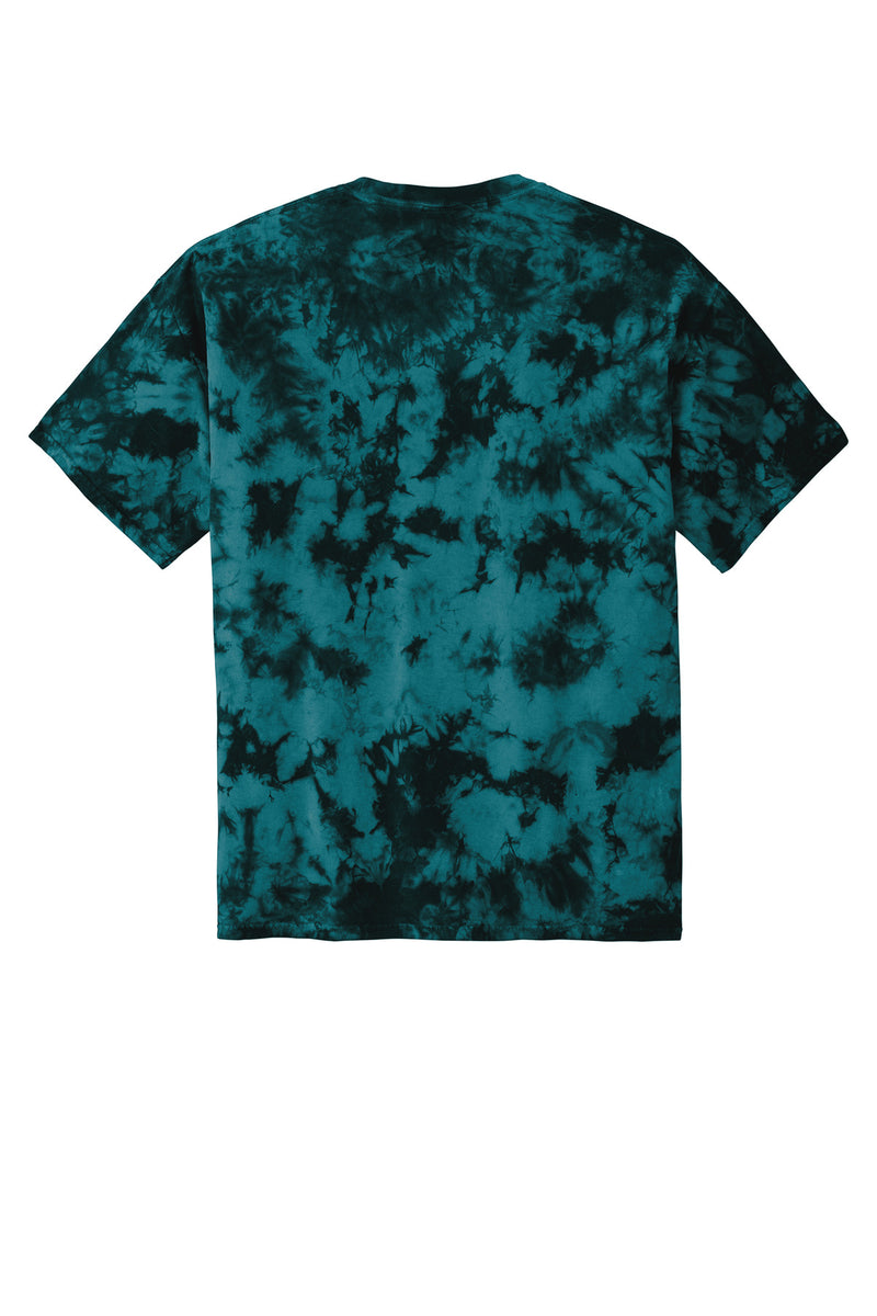 Port & Co Crystal Tie-Dye Tee - Black/ Teal
