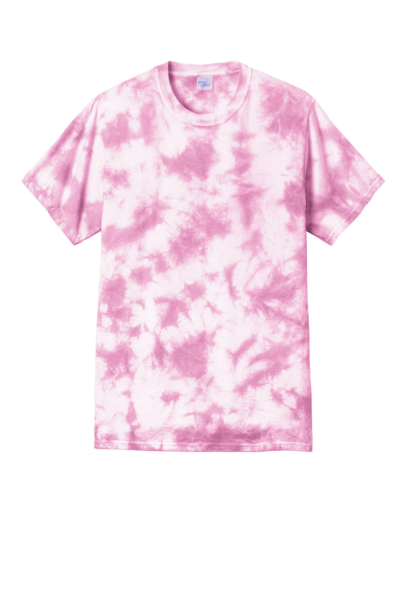 Port & Co Crystal Tie-Dye Tee - Bright Pink