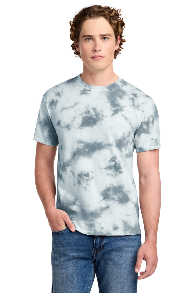 Port & Co Crystal Tie-Dye Tee - Grey
