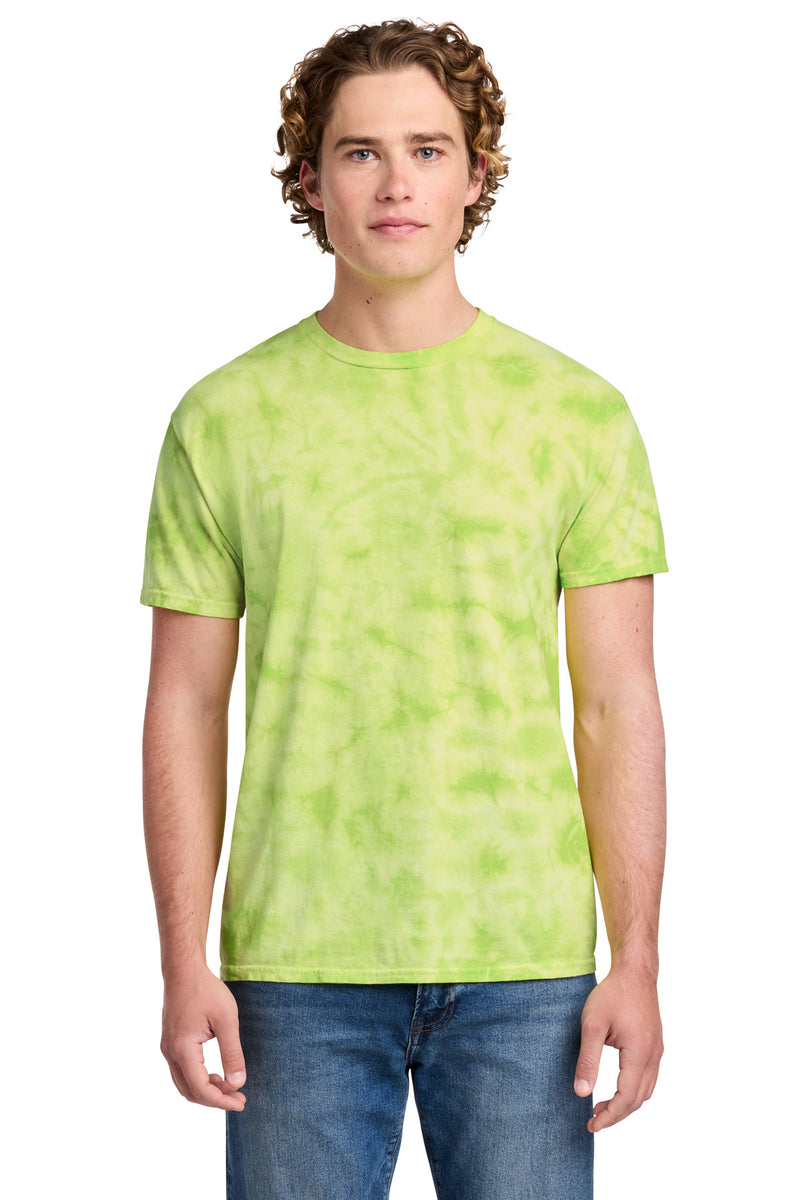 Port & Co Crystal Tie-Dye Tee - Lemon Lime