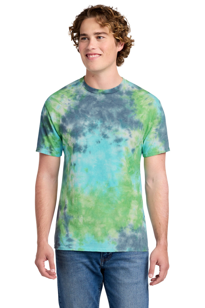 Port & Co Crystal Tie-Dye Tee - Planet Earth Colorburst