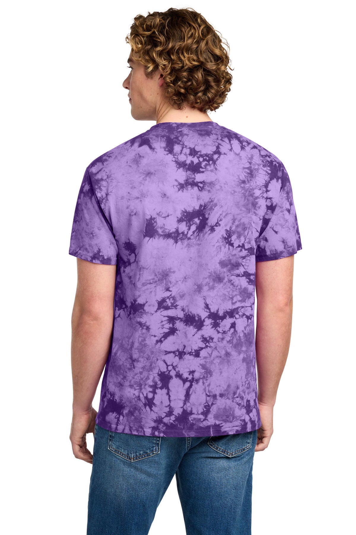 Port & Co Crystal Tie-Dye Tee - Purple