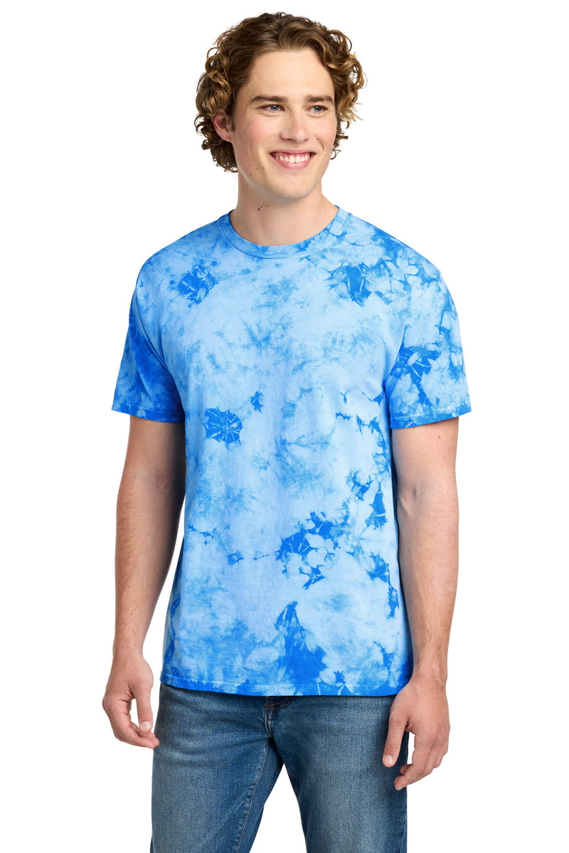 Port & Co Crystal Tie-Dye Tee - Sky Blue