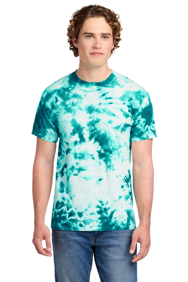 Port & Co Crystal Tie-Dye Tee - Teal