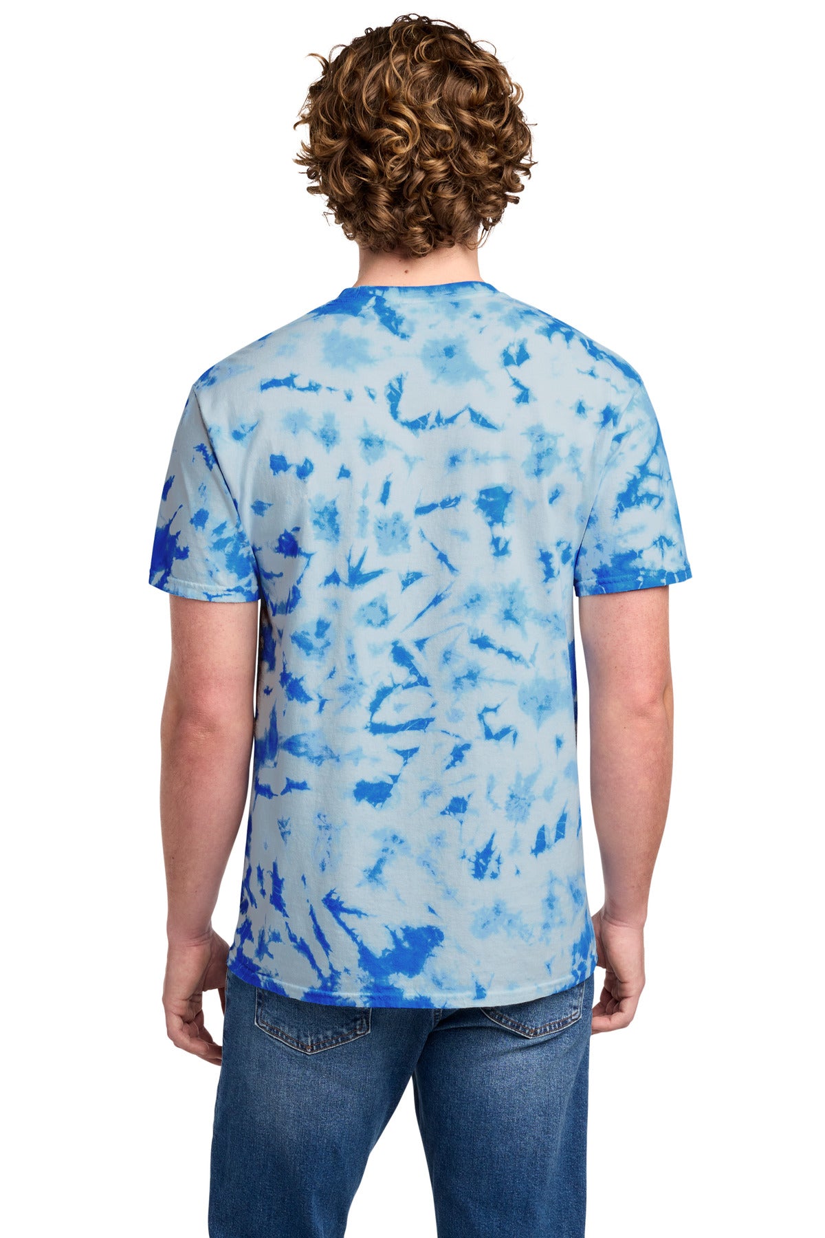 Port & Co Crystal Tie-Dye Tee - True Royal