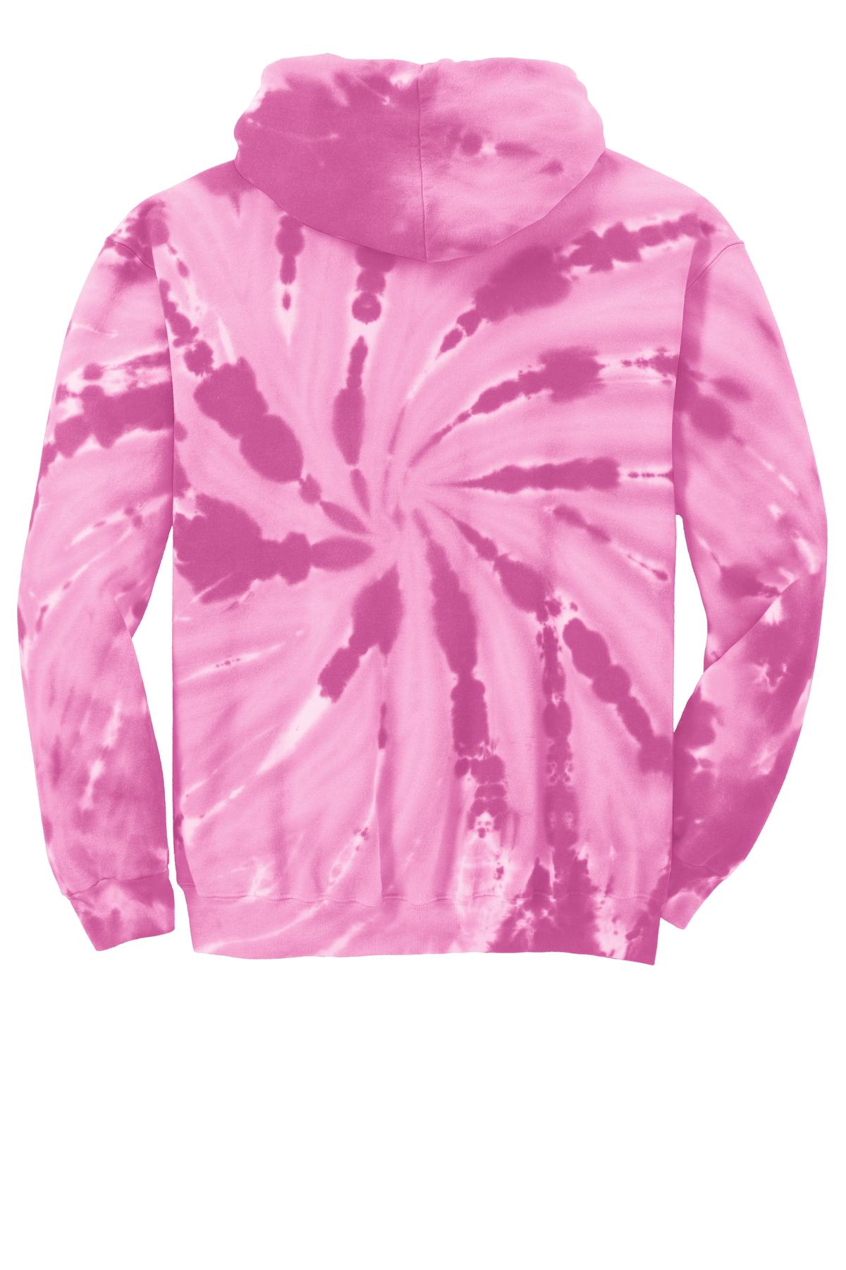 Port & Co Youth Tie-Dye Pullover Hooded Sweatshirt - Pink