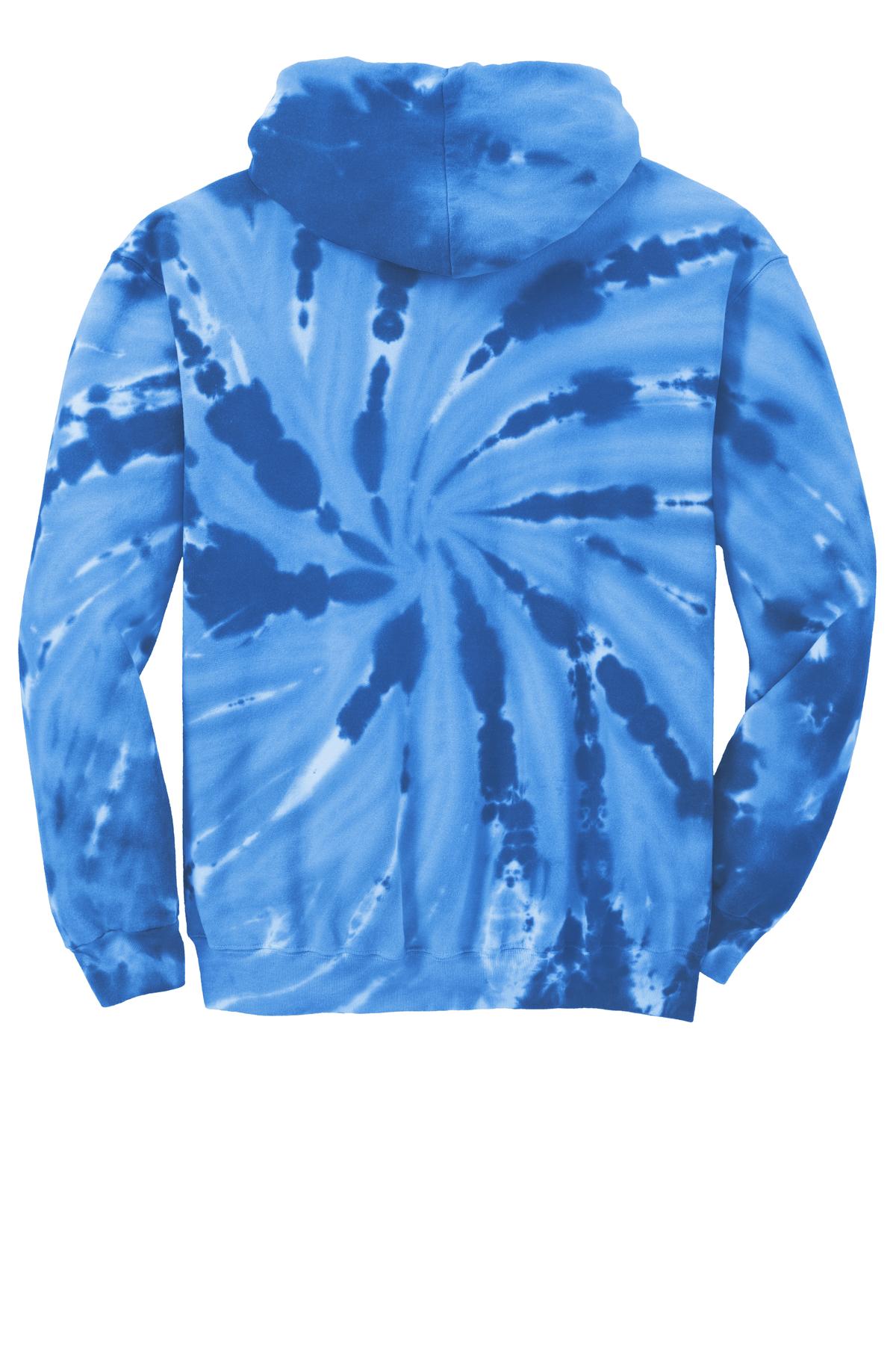Port & Co Youth Tie-Dye Pullover Hooded Sweatshirt - Royal