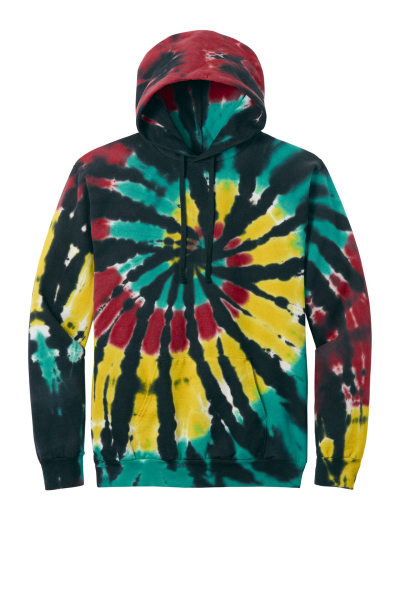 Port & Co Tie-Dye Pullover Hooded Sweatshirt - Island Spiral